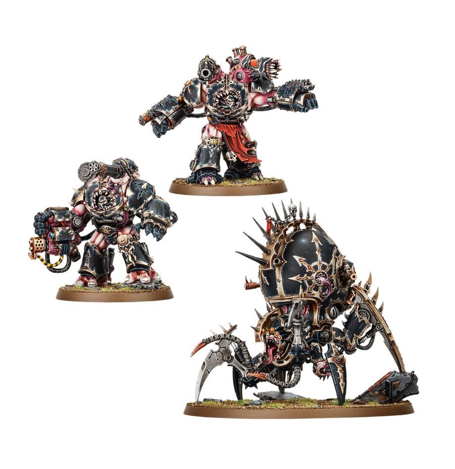 Chaos Space Marines: Venomcrawler and Obliterators (Warpforged)