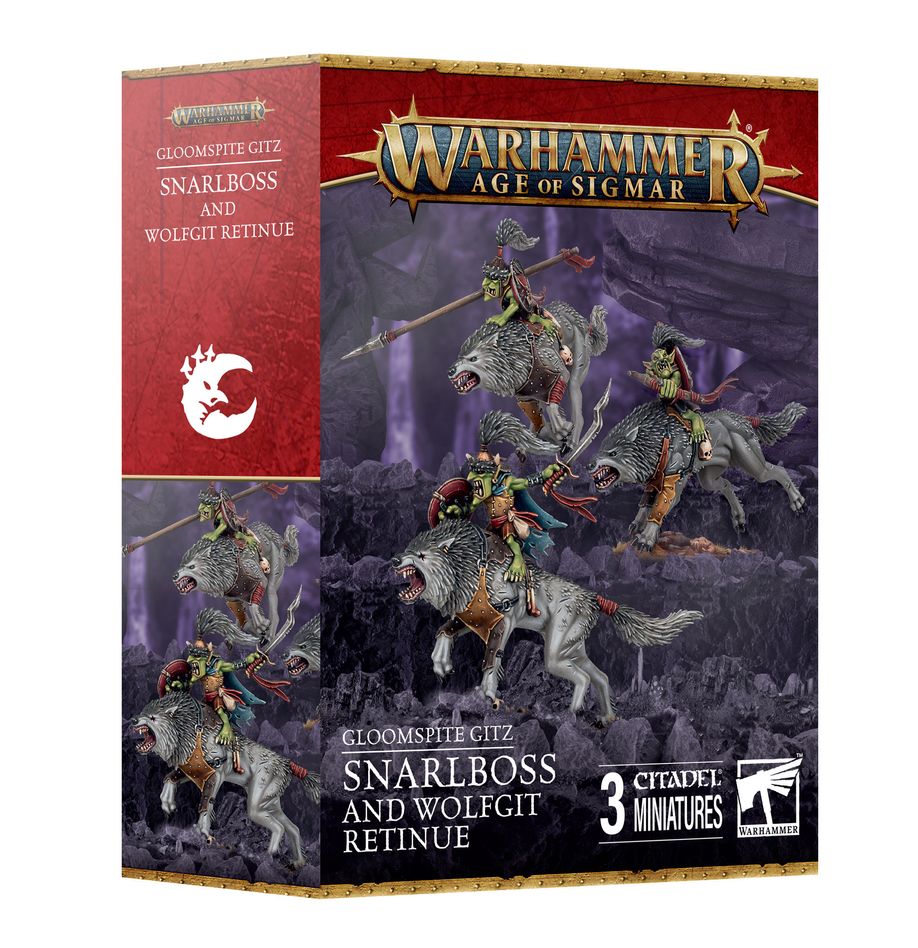 89-98 Gloomspite Gitz: Snarlboss & Wolfgit Retinue