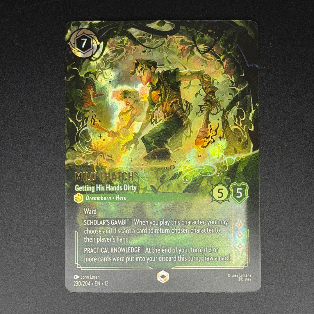 Milo Thatch - Getting His Hands Dirty - 230/204 (Enchanted) - Wilds Unknown (12)