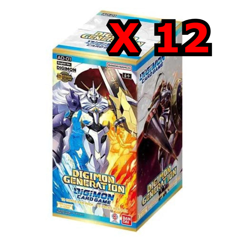 Digimon Card Game: Advanced Booster – Digimon Generation [AD-01] - Sealed Case (12 Boxes)