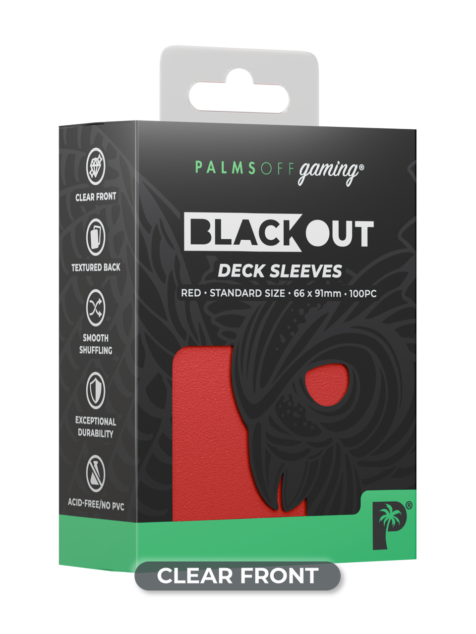 Blackout Deck Sleeves - Standard Size - Red