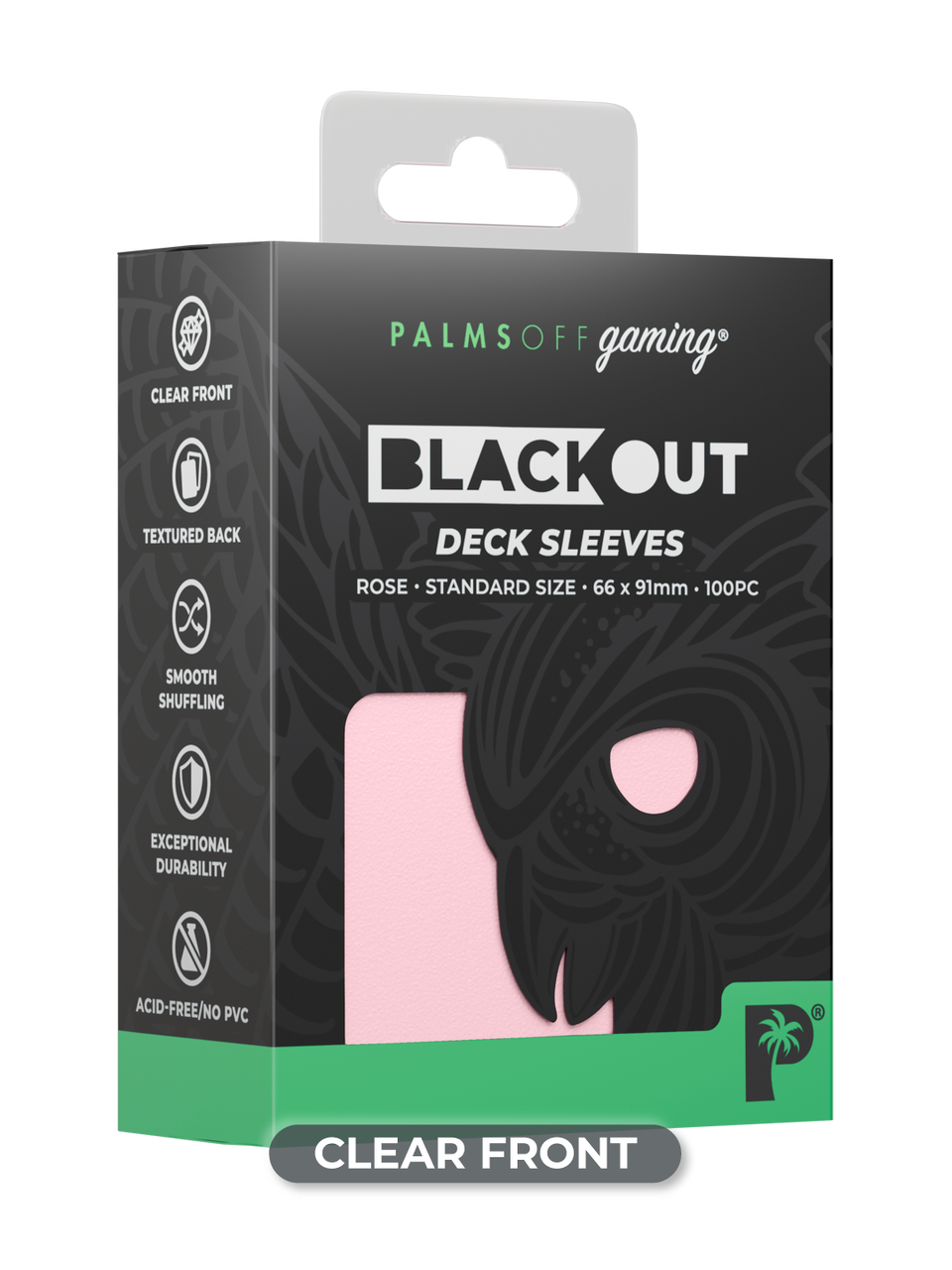 Blackout Deck Sleeves - Standard Size - Rose