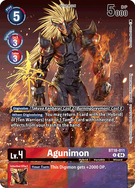 Agunimon (BT18-011) (Signature Rare)