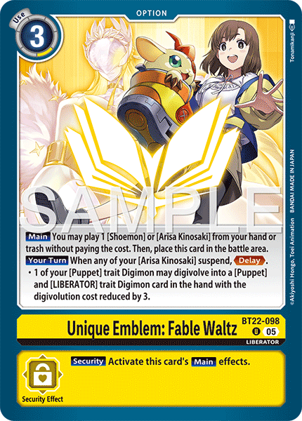 Unique Emblem: Fable Waltz (BT22-098)