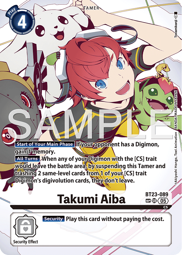 Takumi Aiba (BT23-089) (Special Rare)
