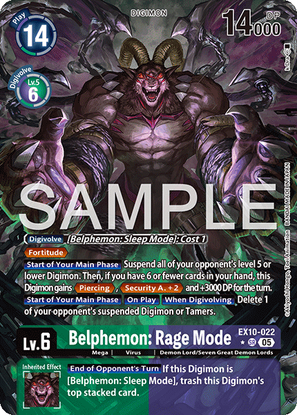 Belphemon: Rage Mode (EX10-022) (Alternate Art)