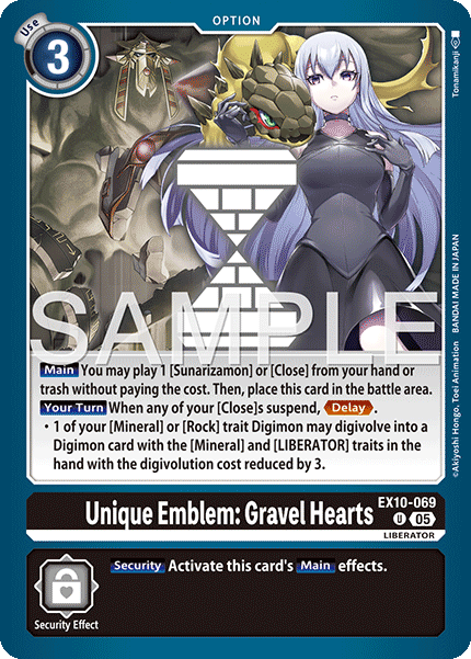 Unique Emblem: Gravel Hearts (EX10-069)