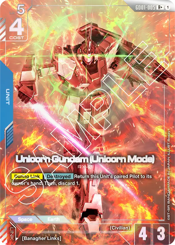 Unicorn Gundam (Unicorn Mode) (GD01-005) (Alternative Art)