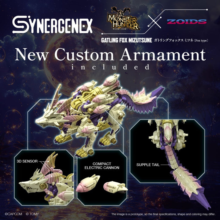 Kotobukiya 1/35 Zoids Monster Hunter X Zoids Gatling Fox Mizutsune
