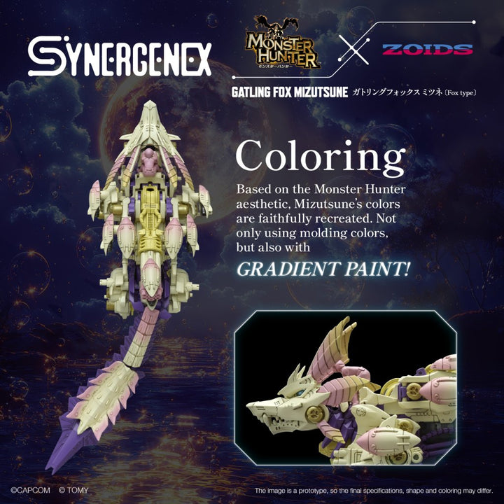 Kotobukiya 1/35 Zoids Monster Hunter X Zoids Gatling Fox Mizutsune
