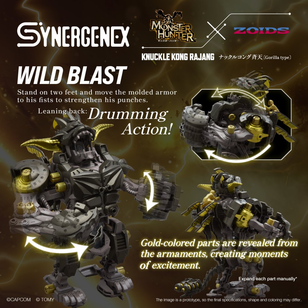 Kotobukiya 1/35 Zoids Monster Hunter X Zoids Knuckle Kong Rajang