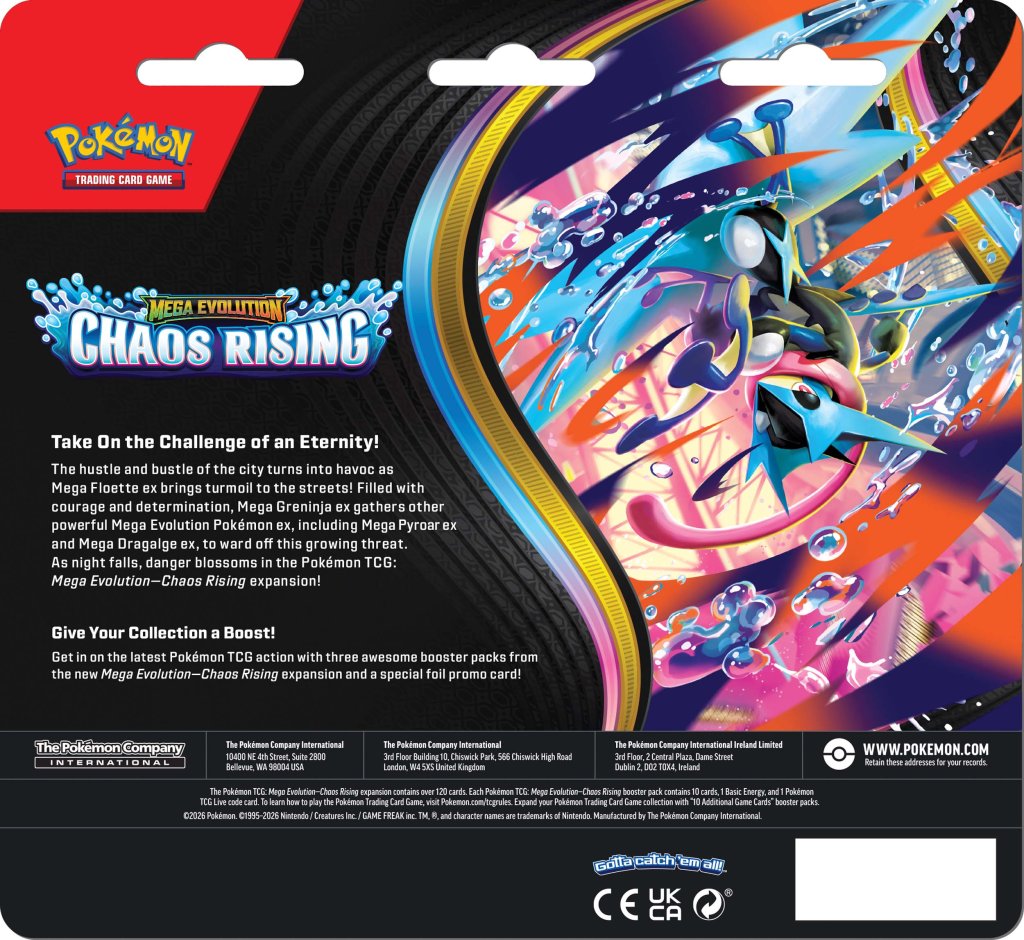 Pokémon TCG: Mega Evolution Chaos Rising 3-Booster Blister (Pick-up Only)