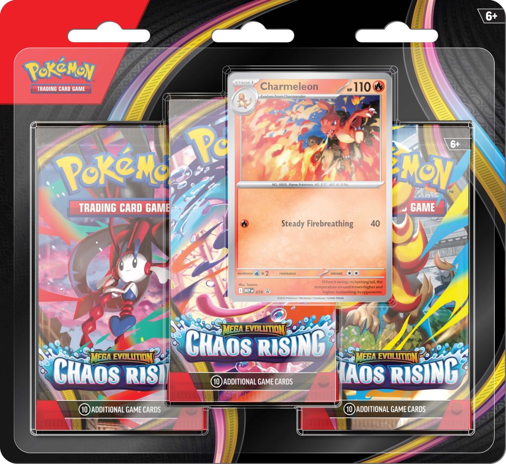 Pokémon TCG: Mega Evolution Chaos Rising 3-Booster Blister (Pick-up Only)