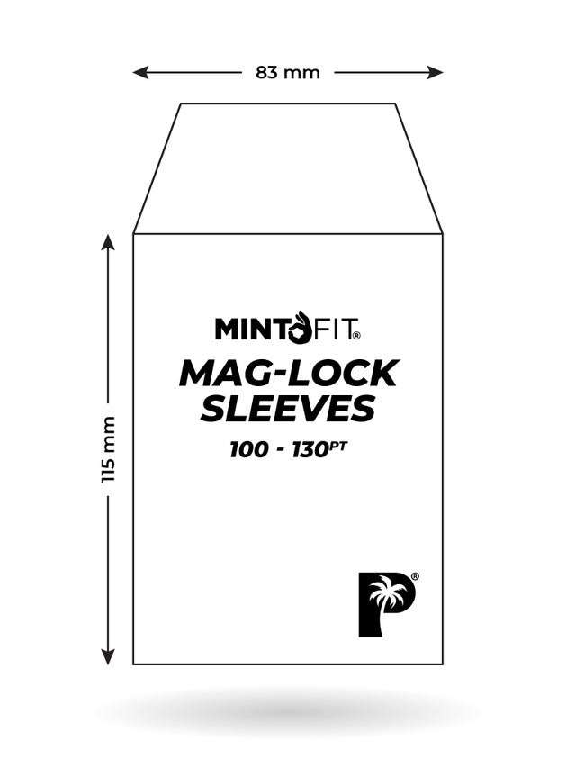 MintFit Mag-Lock Card Case Sleeves (100-130pt) - 100pc