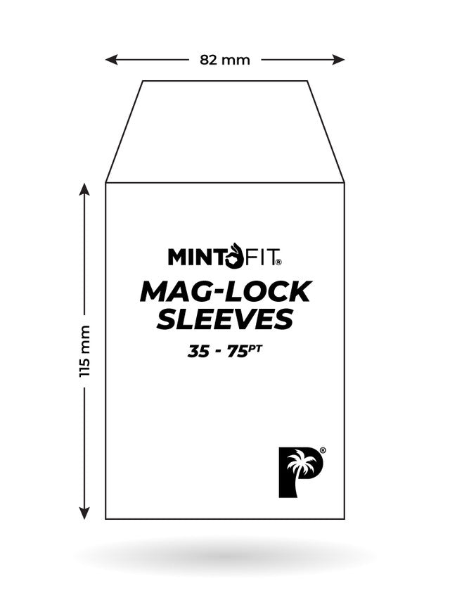 MintFit Mag-Lock Card Case Sleeves (35-75pt) - 100pc