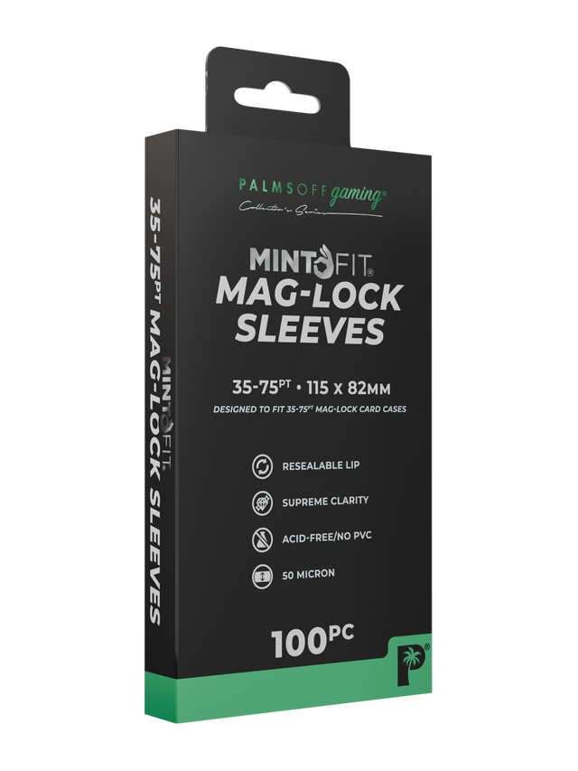 MintFit Mag-Lock Card Case Sleeves (35-75pt) - 100pc