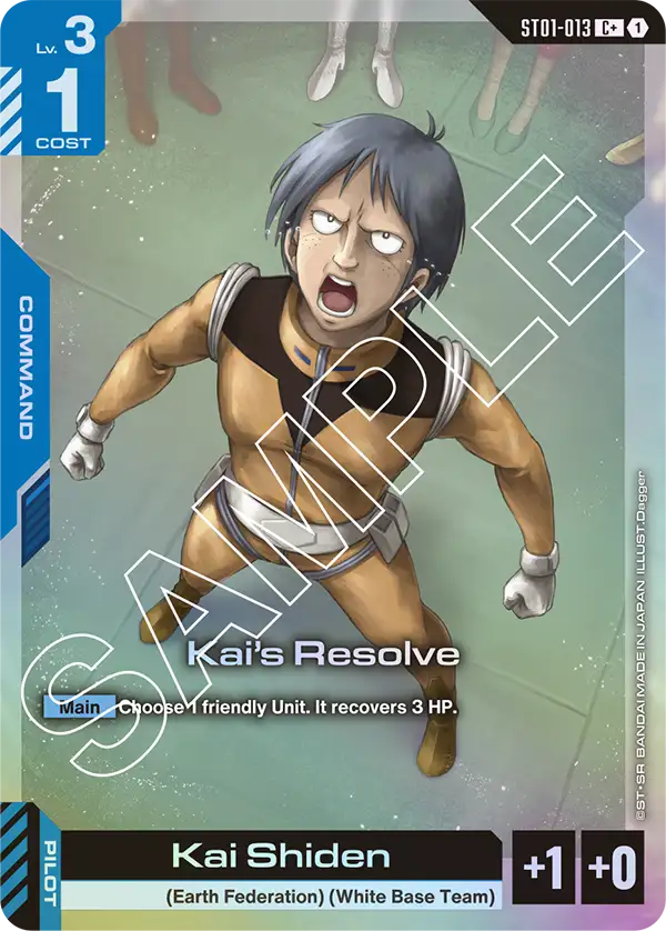 Kai's Resolve / Kai Shiden (ST01-013) (C+) (Alternative Art)