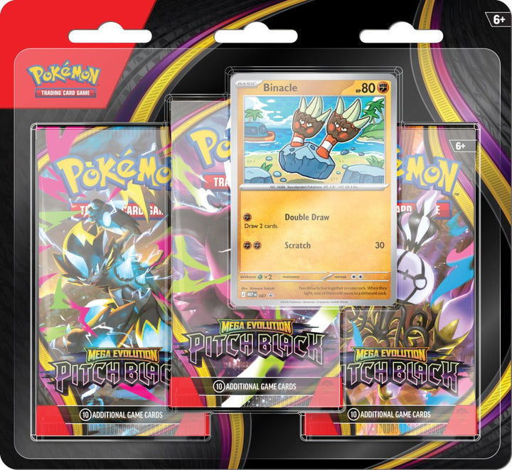Pokémon TCG: Mega Evolution Pitch Black Three-Booster Blister [Pre-order] (Pick-up Only)