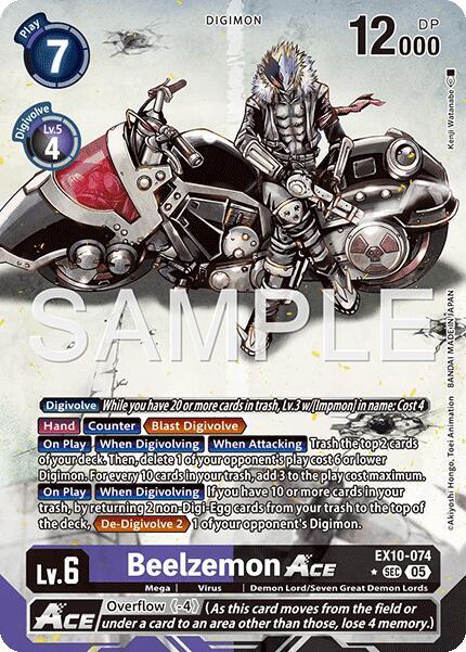 Beelzemon ACE Alternate Art EX10-074 SEC (Sinister Order)  - Foil