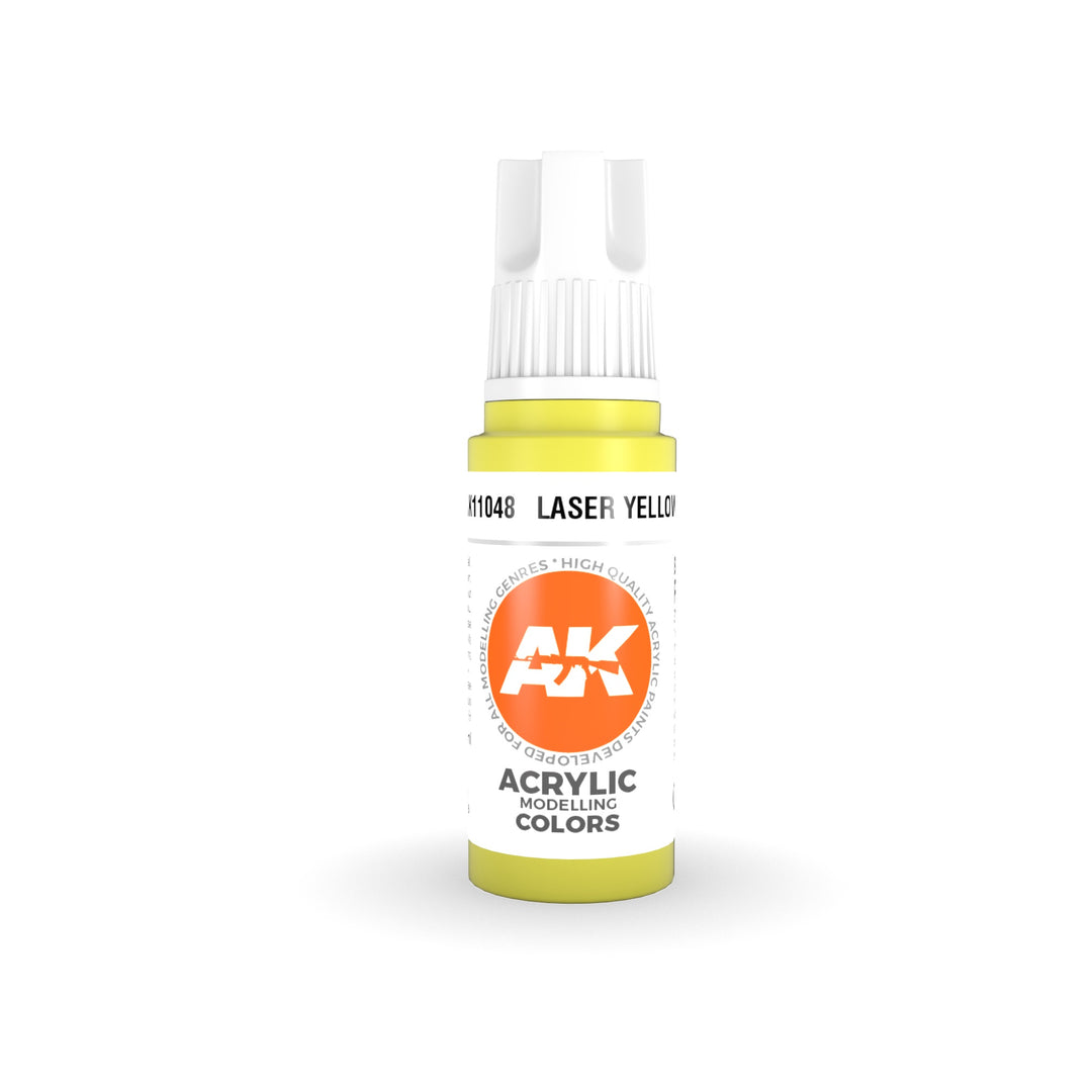 AK Interactive - 3 Gen Acrylics - Laser Yellow 17ml