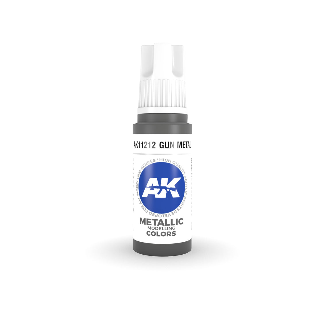 AK Interactive - 3 Gen Acrylics - Gun Metal 17ml