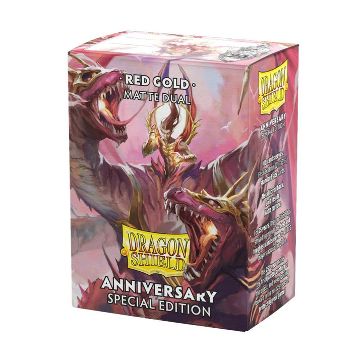 Dragon Shield: Sleeves – Matte Dual – Anniversary Special Edition: Red Gold