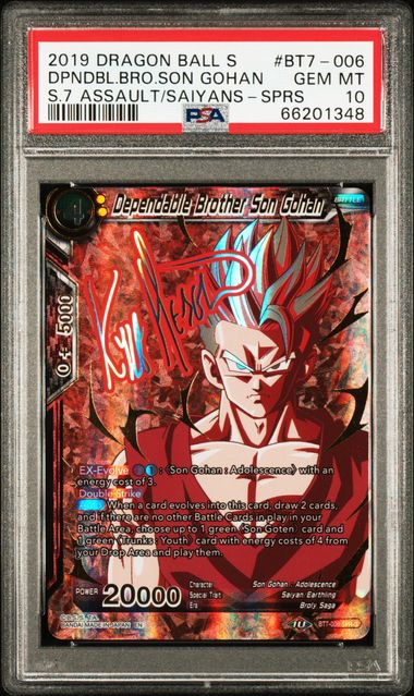 PSA - 2019 DBS Assault of the Saiyans - Dependable Son Gohan - Special Rare Signature - Gem MT 10
