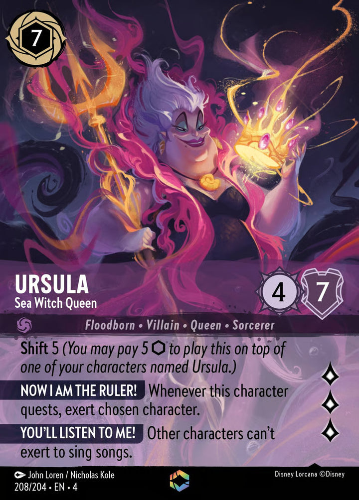 Ursula - Sea Witch Queen - 208/204 (Enchanted) - Ursula's Return (4)