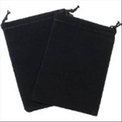 CHX 02378 Dice Bag Suedecloth (S) Black 4" x 5 1/2