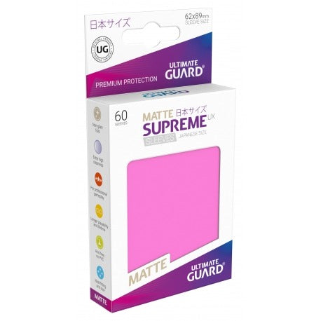 Ultimate Guard: Japanese Size Sleeves – Supreme UX Matte – Pink