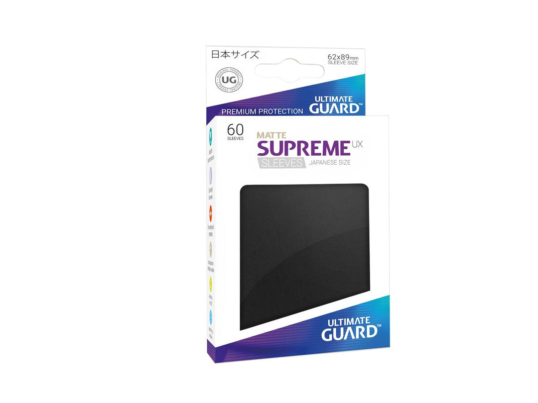 Ultimate Guard: Japanese Size Sleeves – Supreme UX Matte – Black