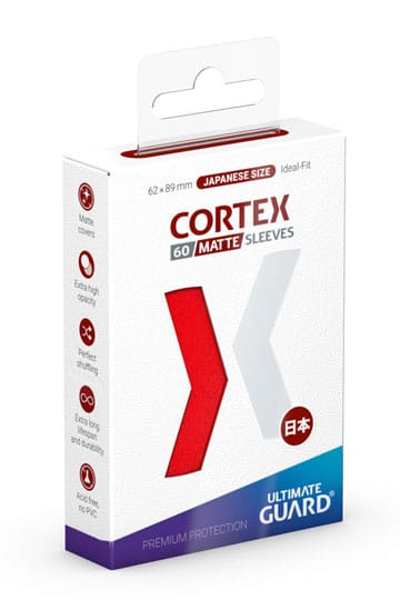 Ultimate Guard: Japanese Size Sleeves – Cortex Matte – Red