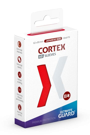 Ultimate Guard: Japanese Size Sleeves – Cortex – Red