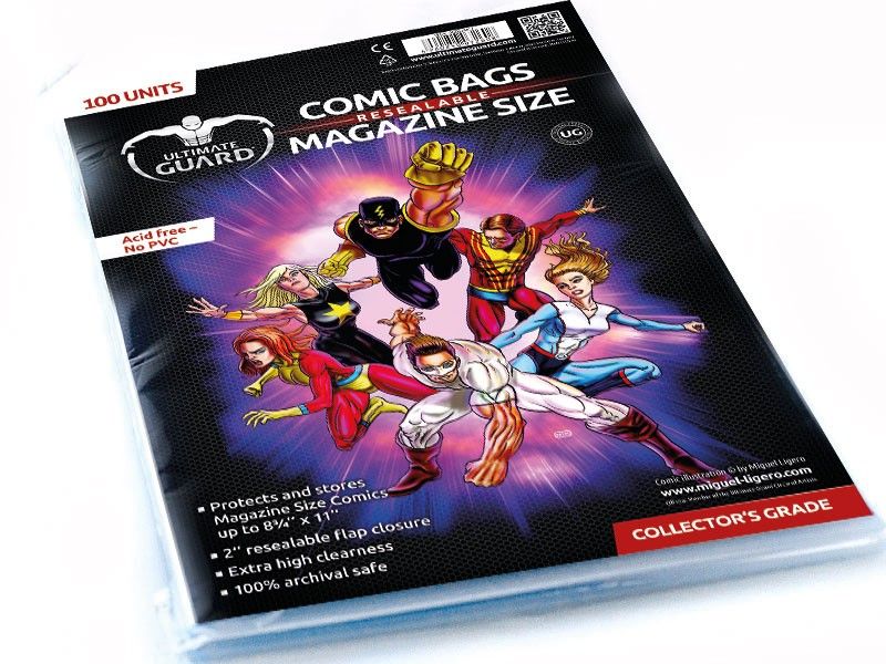 Ultimate Guard: Comic Bags – Resealable – Magazine Size