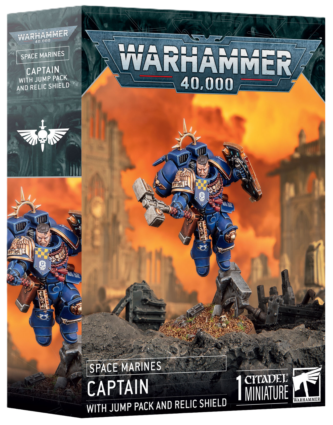 48-102 Space Marines: Captain with Jump Pack & Relic Shield