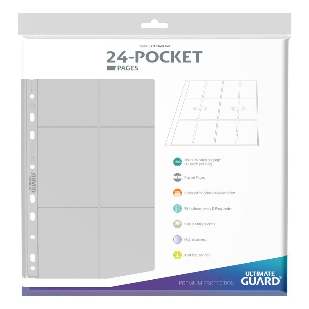 Ultimate Guard: Binder Pages – 24-Pocket QuadRow Side-Loading – Transparent