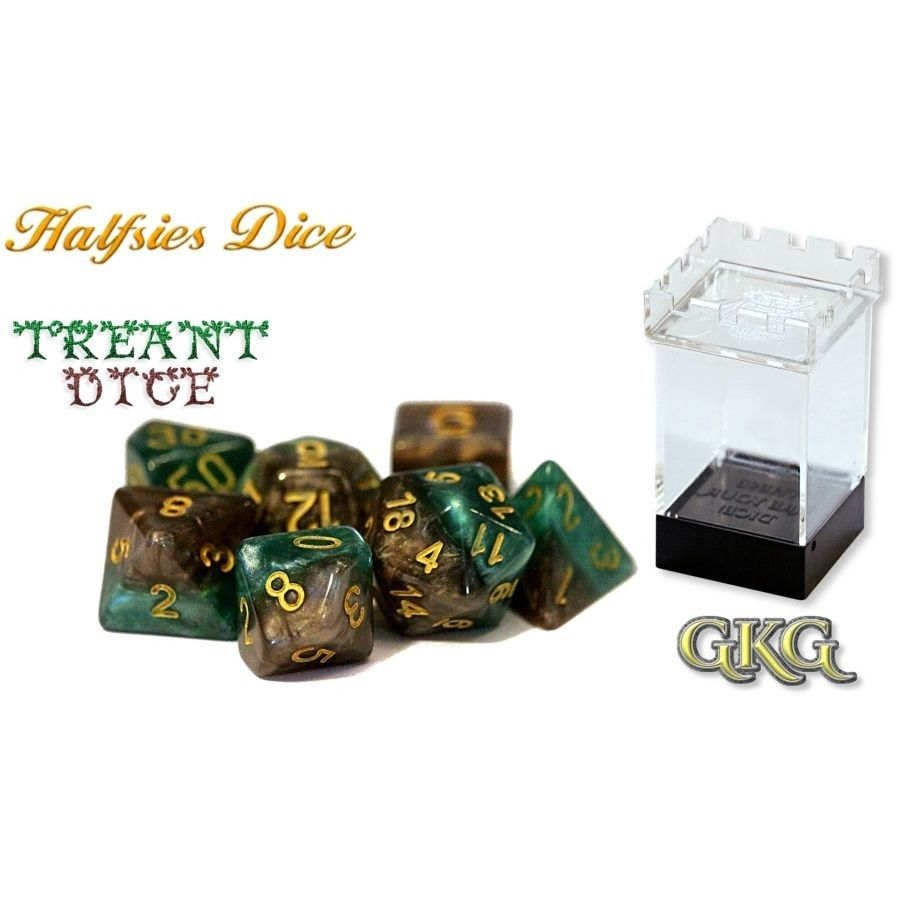 Halfsies Dice - Treant Dice with Upgraded Dice Case